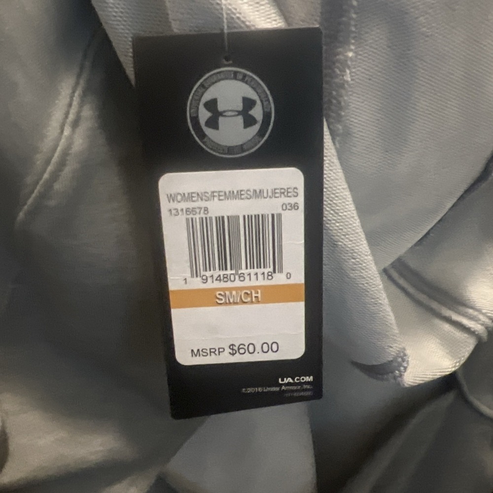 Under Armour Featherweight Fleece Women Size‎ Small Oversize Hoodie Gray - Picture 5 of 6